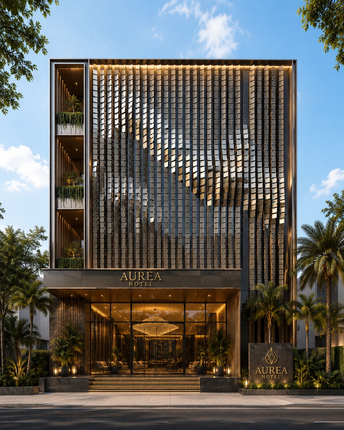 Wind-driven Kinetic Metal Facade Panels by OneClad
