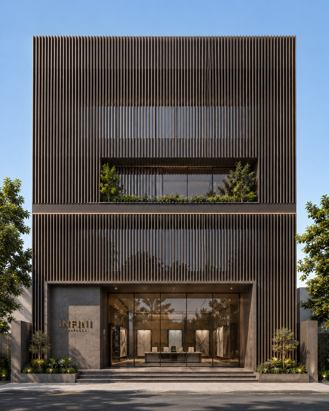 Architectural Aluminium Sun-Shading Louvers by OneClad