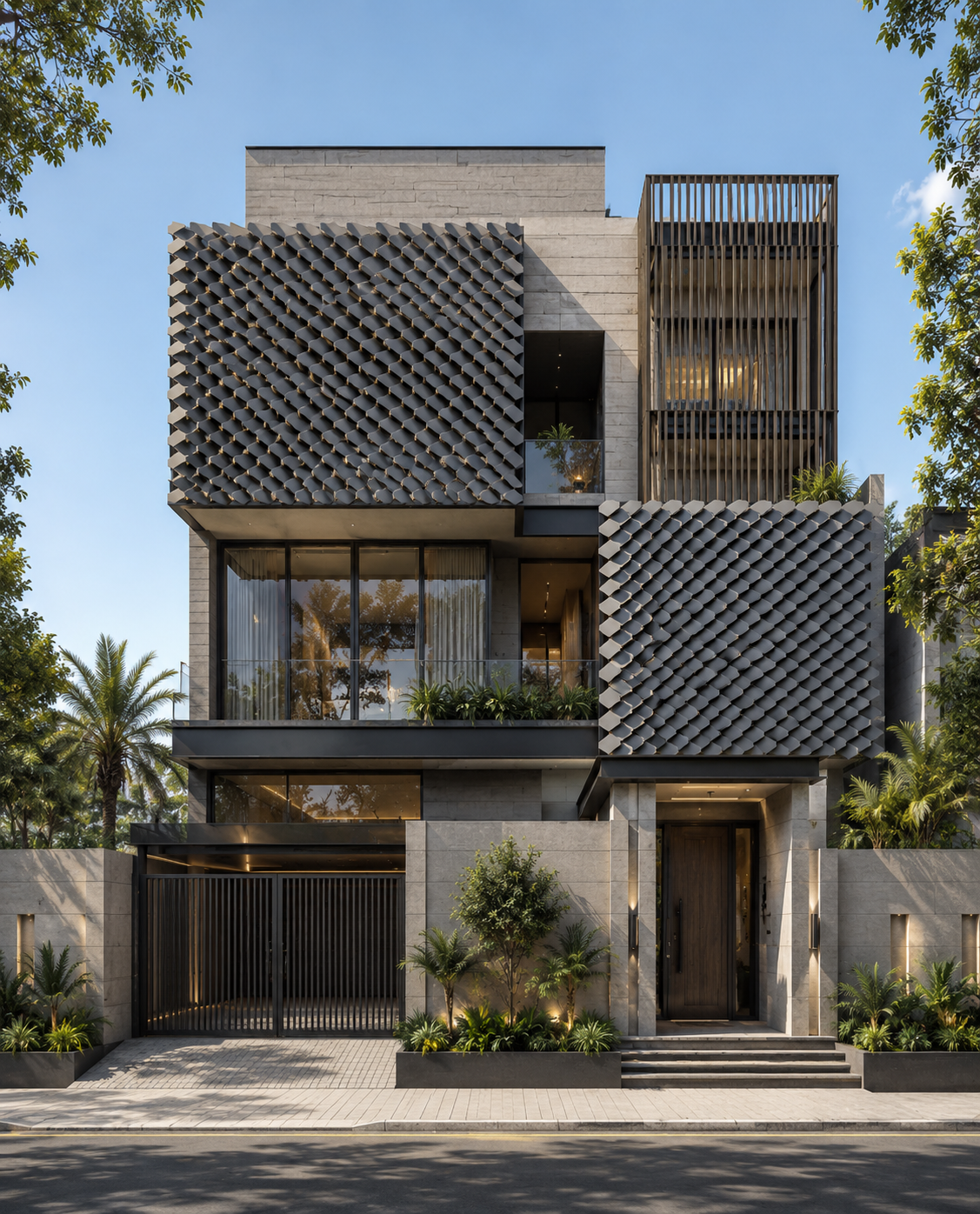 Metal Shingle Facade Cladding System by OneClad